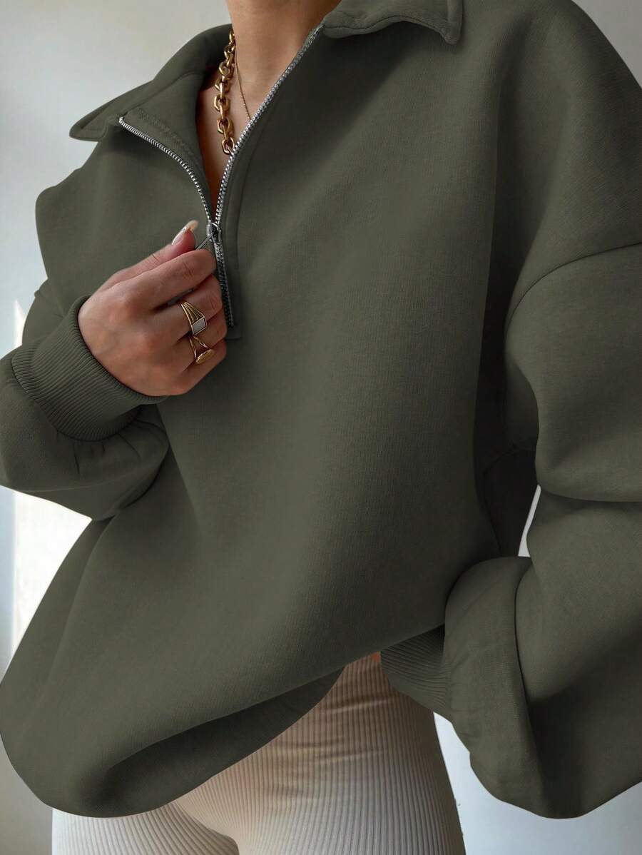 Sweat-shirt ample et décontracté à épaules tombantes - Floorah