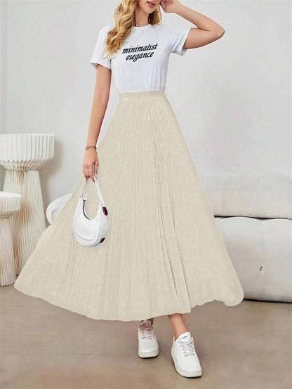 Jupe plissée simple, élégante et polyvalente - Floorah