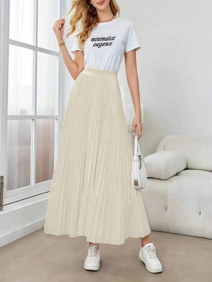 Jupe plissée simple, élégante et polyvalente - Floorah