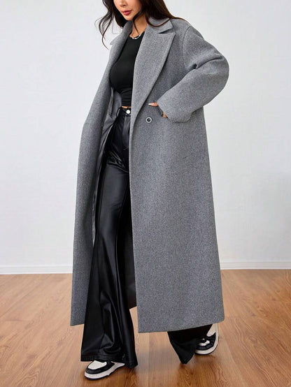 MOOSTA Manteau long décontracté à revers - Floorah