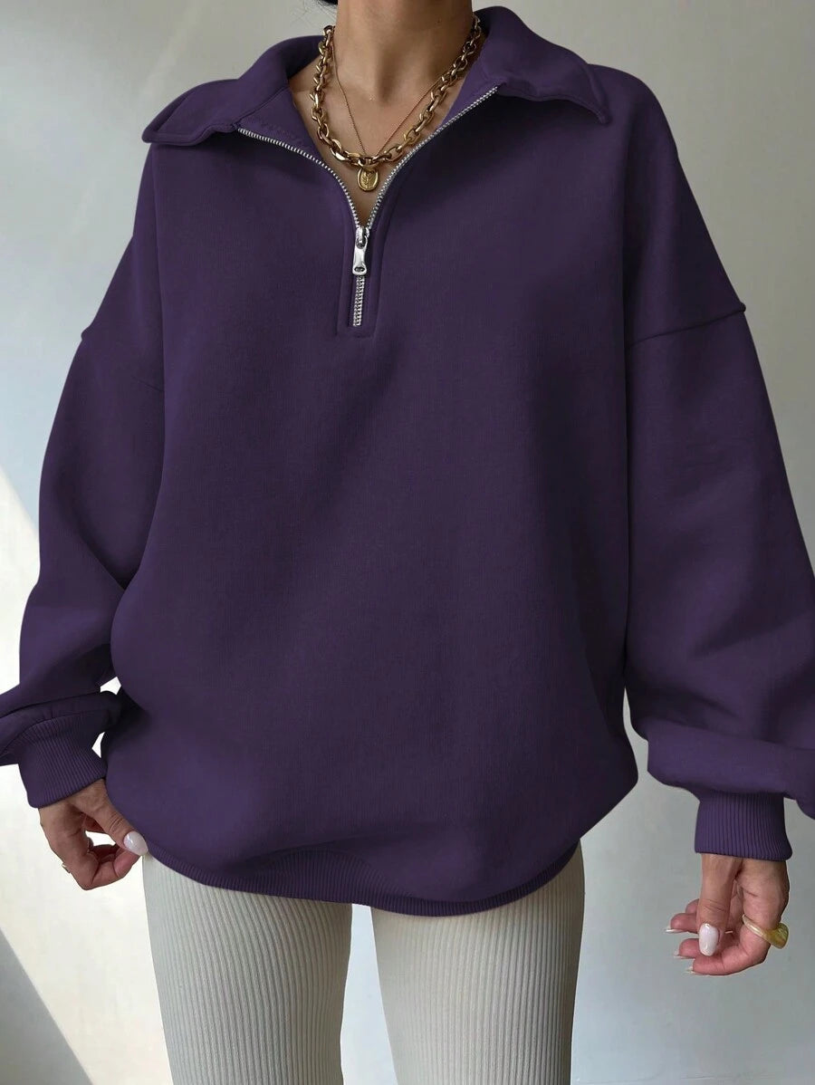 Sweat-shirt ample et décontracté à épaules tombantes - Floorah