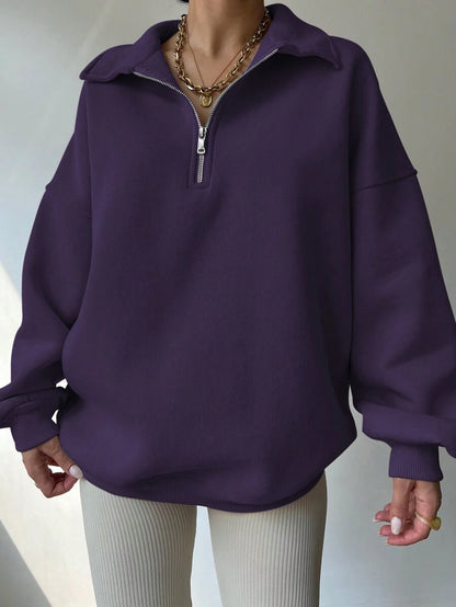 Sweat-shirt ample et décontracté à épaules tombantes - Floorah