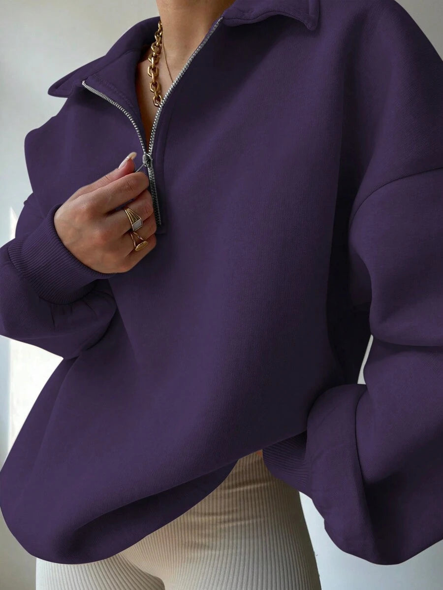 Sweat-shirt ample et décontracté à épaules tombantes - Floorah