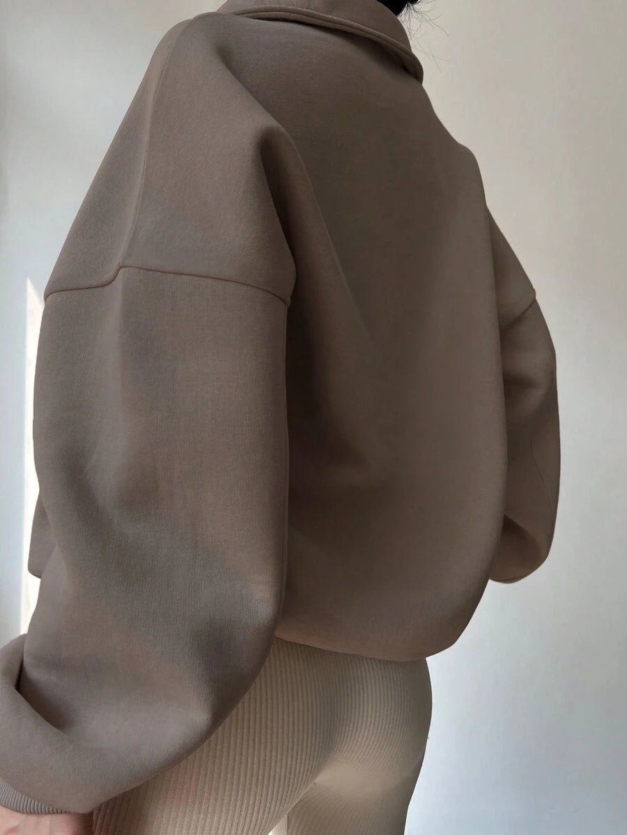 Sweat-shirt ample et décontracté à épaules tombantes - Floorah