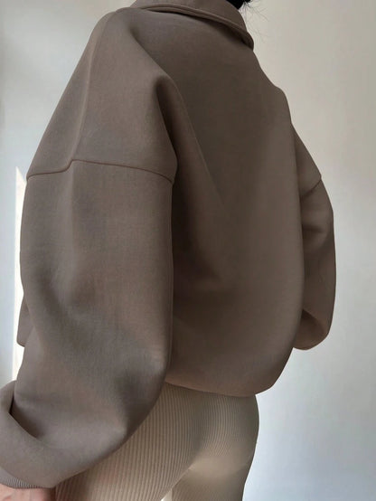 Sweat-shirt ample et décontracté à épaules tombantes - Floorah