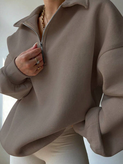 Sweat-shirt ample et décontracté à épaules tombantes - Floorah