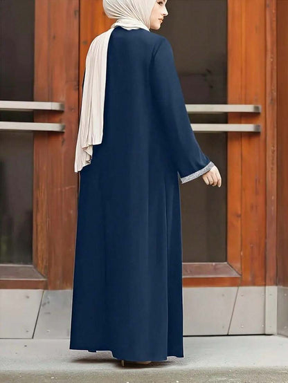 Abaya ample et longue de couleur unie - Floorah