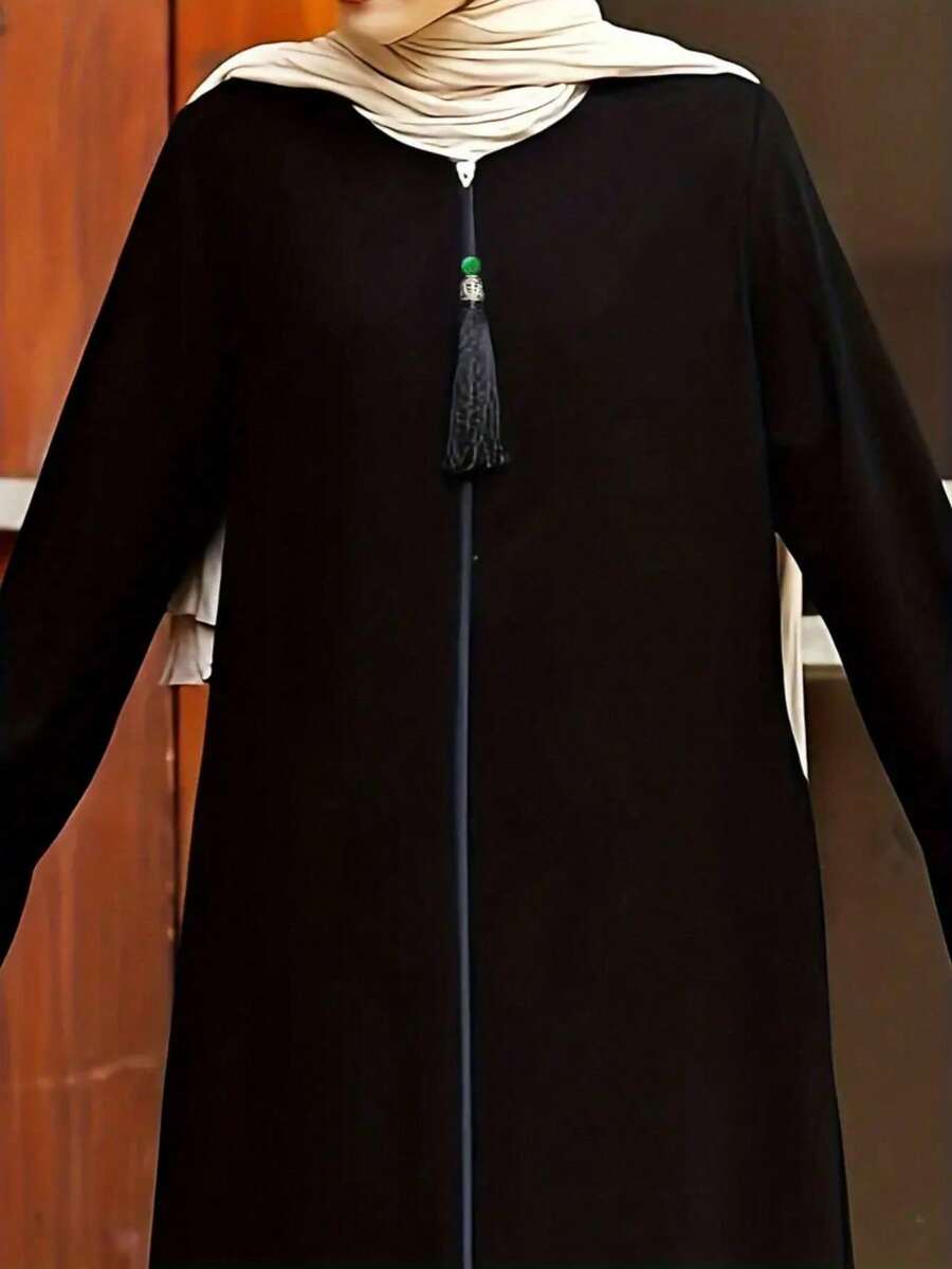 Abaya ample et longue de couleur unie - Floorah