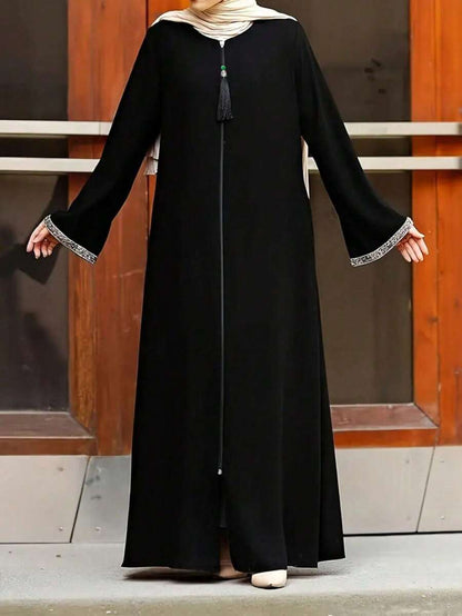 Abaya ample et longue de couleur unie - Floorah