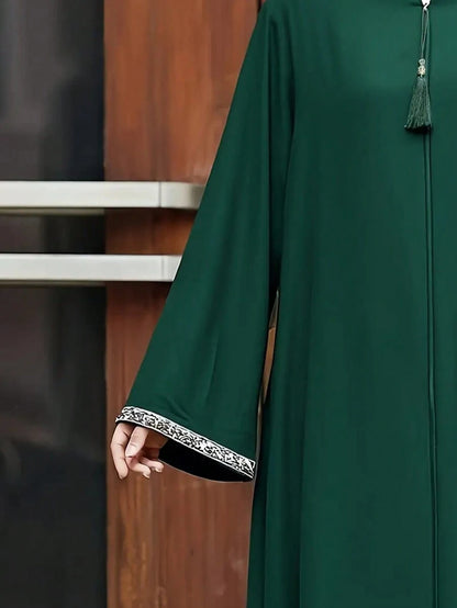 Abaya ample et longue de couleur unie - Floorah