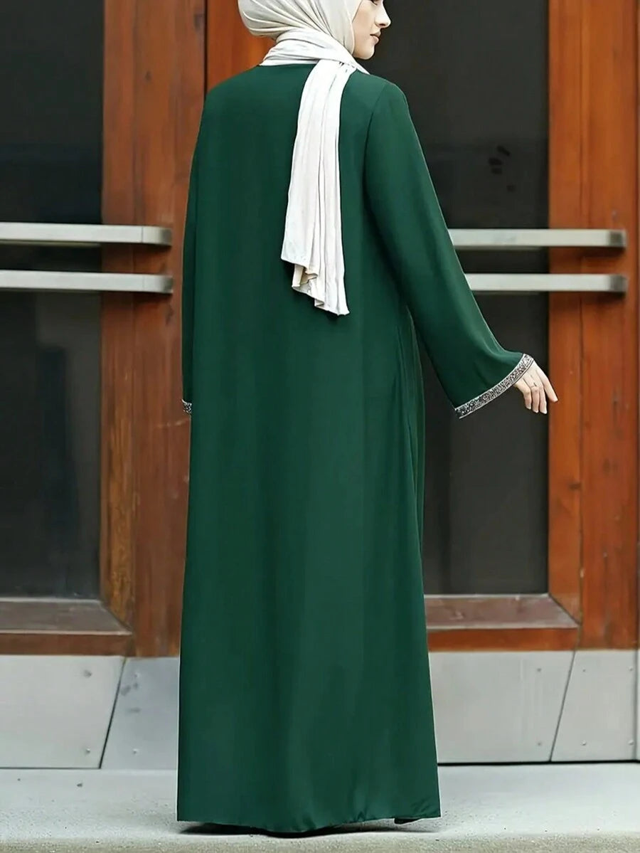 Abaya ample et longue de couleur unie - Floorah