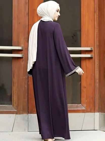 Abaya ample et longue de couleur unie - Floorah