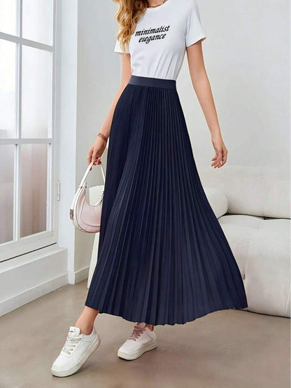 Jupe plissée simple, élégante et polyvalente - Floorah