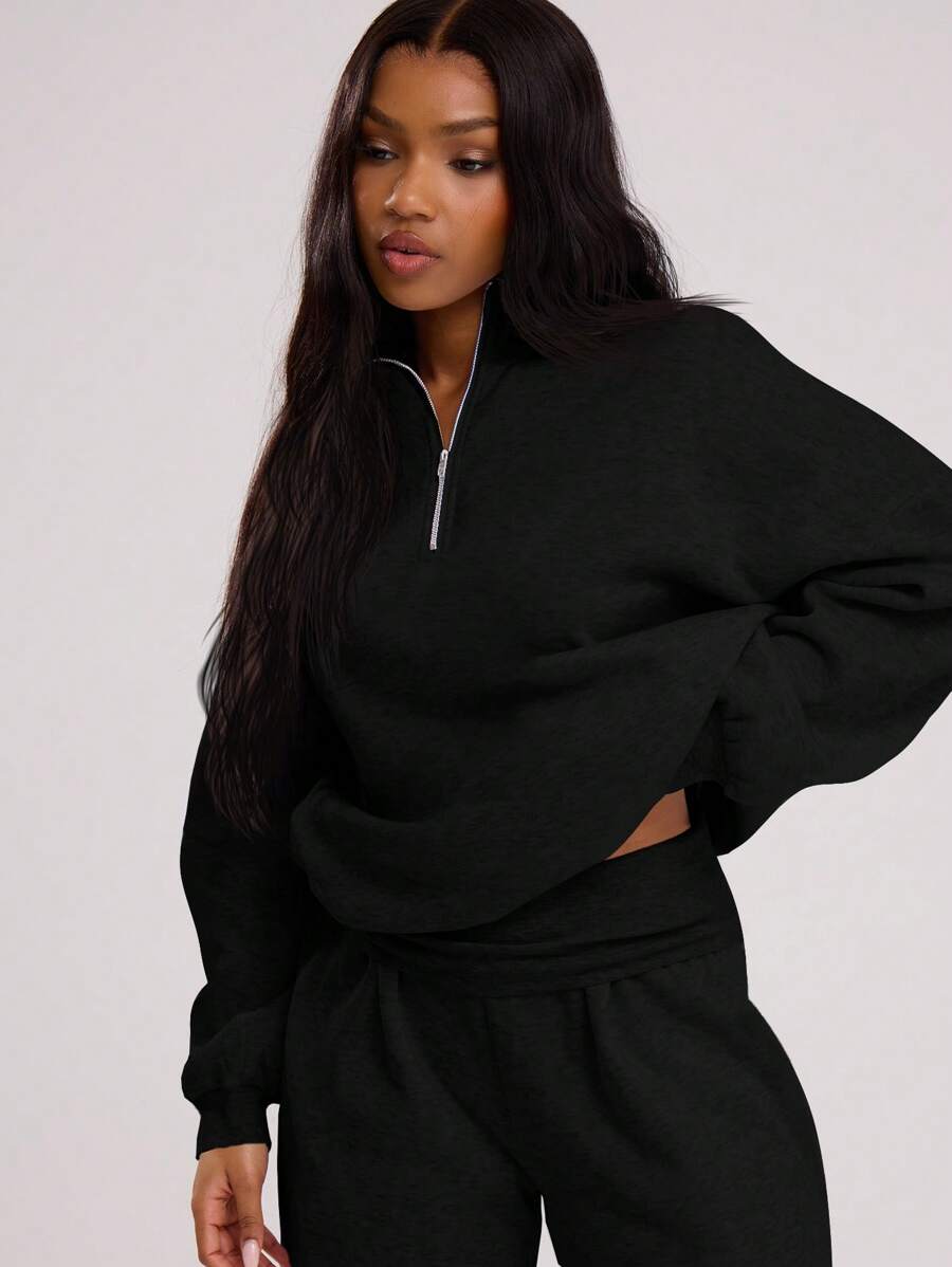 MUSERA Sweat-shirt oversize à demi-zip - Floorah