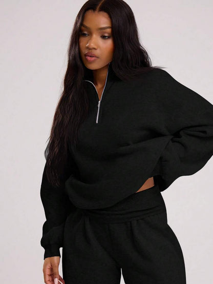 MUSERA Sweat-shirt oversize à demi-zip - Floorah