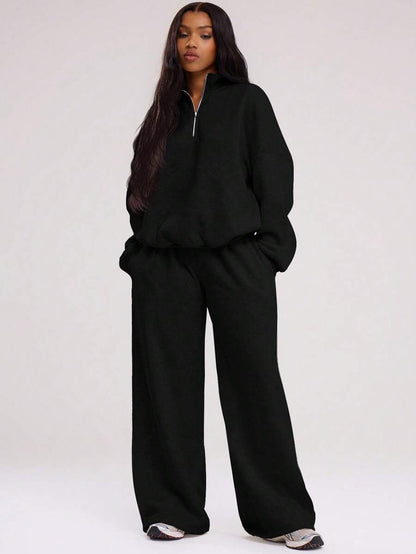 MUSERA Sweat-shirt oversize à demi-zip - Floorah