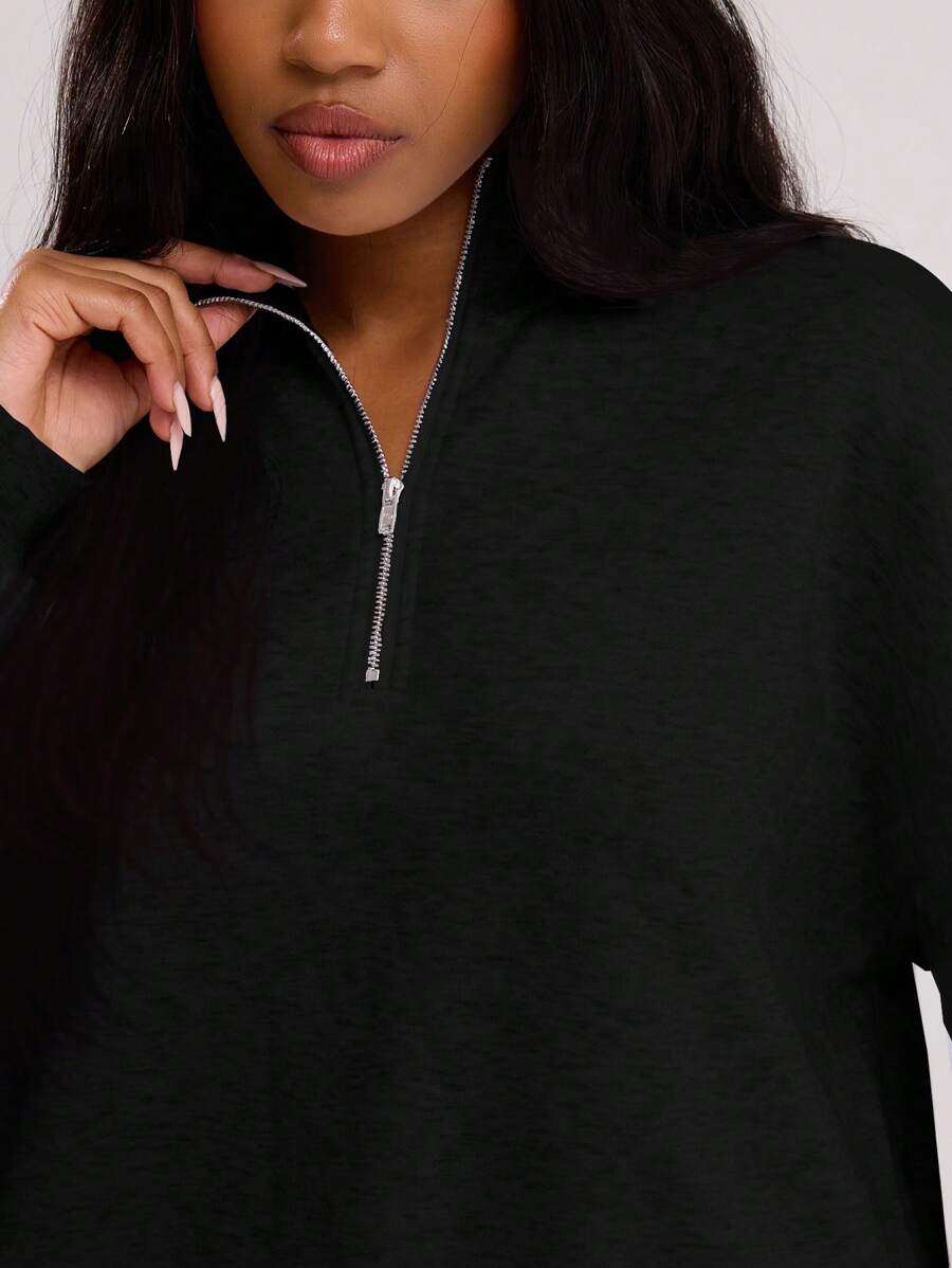 MUSERA Sweat-shirt oversize à demi-zip - Floorah