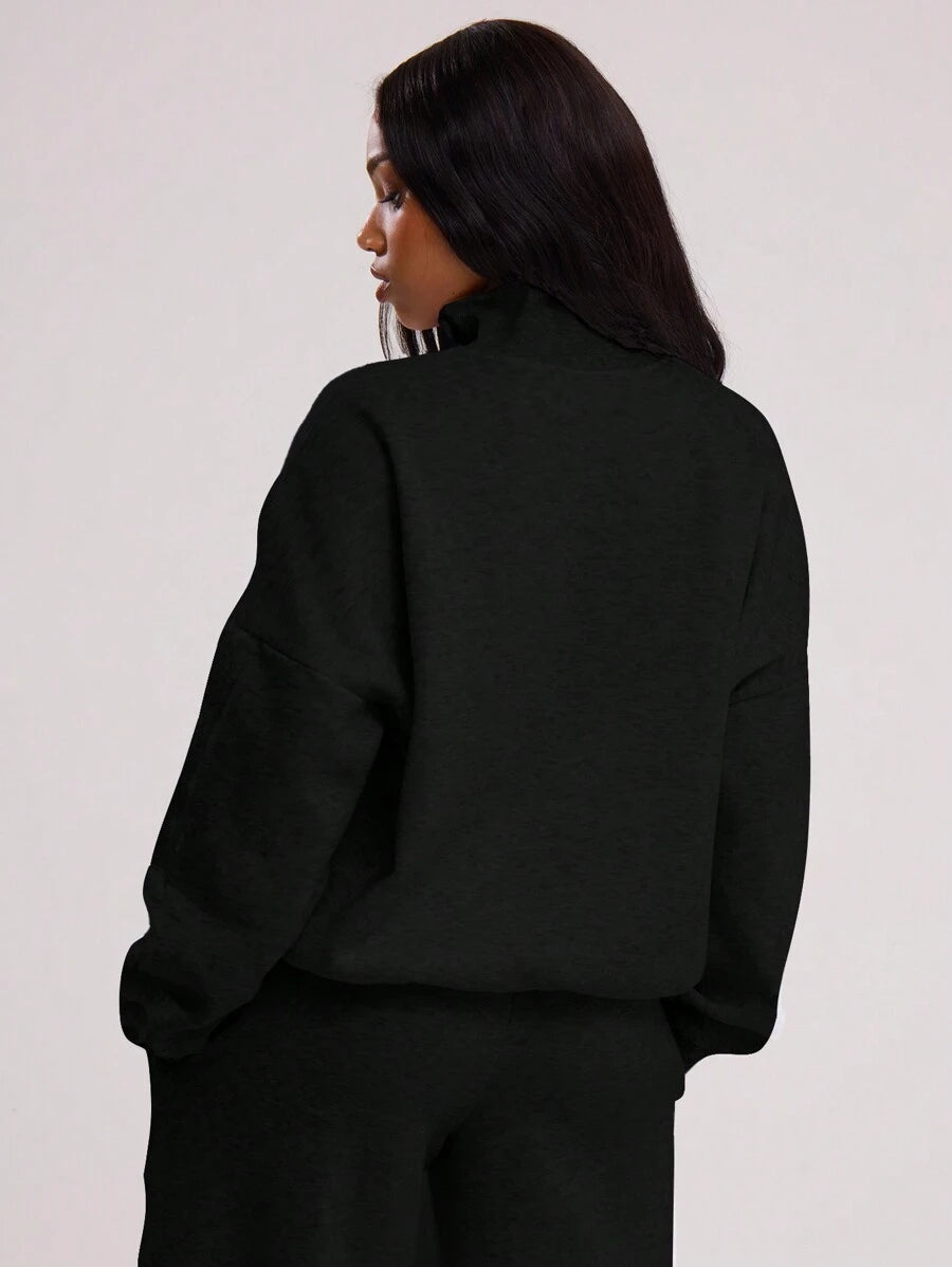 MUSERA Sweat-shirt oversize à demi-zip - Floorah