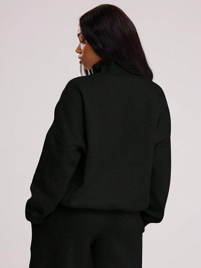 MUSERA Sweat-shirt oversize à demi-zip - Floorah