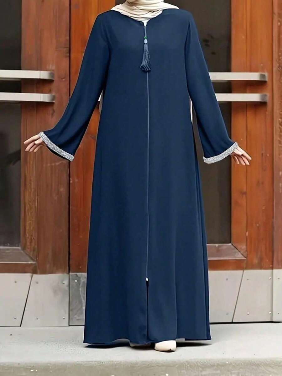 Abaya ample et longue de couleur unie - Floorah