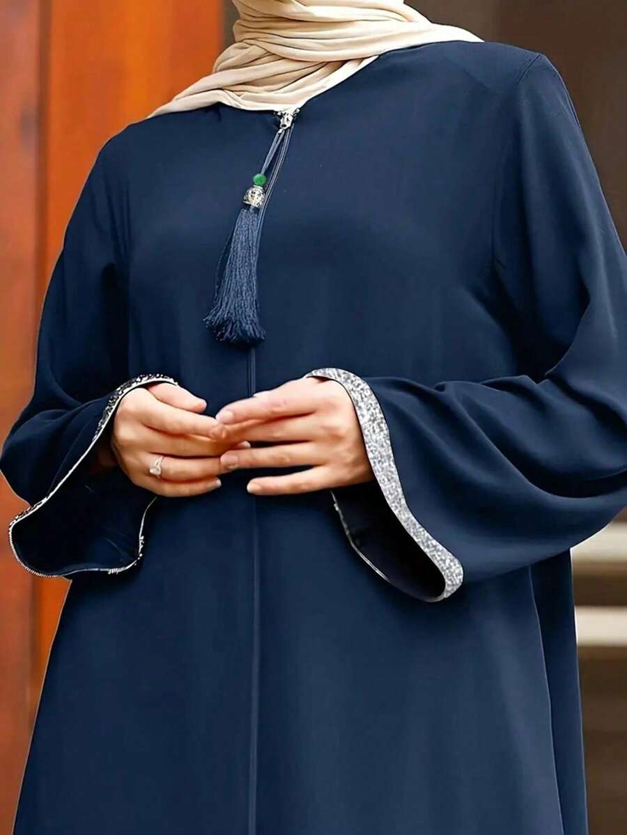 Abaya ample et longue de couleur unie - Floorah