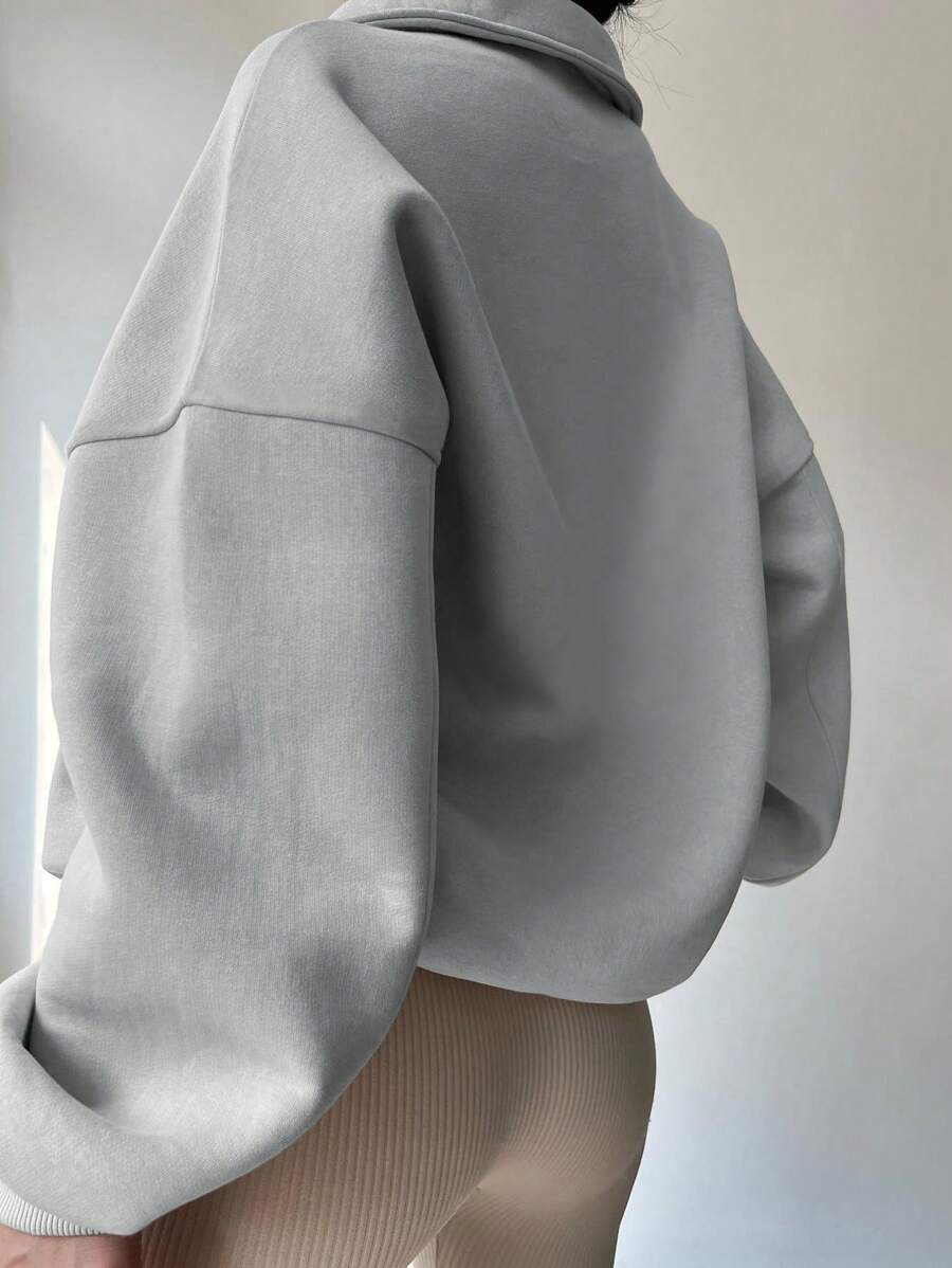 Sweat-shirt ample et décontracté à épaules tombantes - Floorah