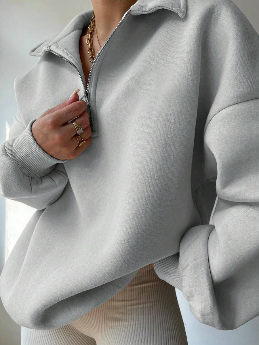 Sweat-shirt ample et décontracté à épaules tombantes - Floorah