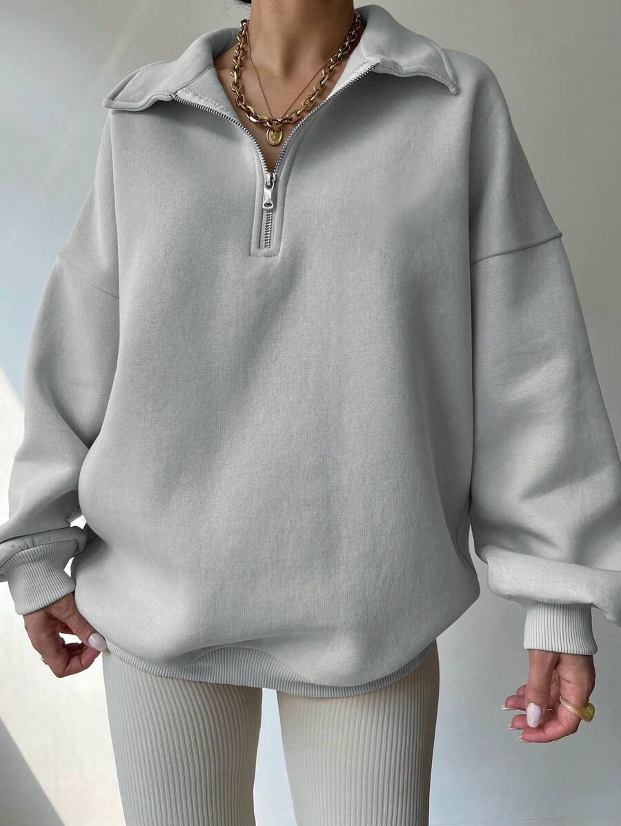 Sweat-shirt ample et décontracté à épaules tombantes - Floorah