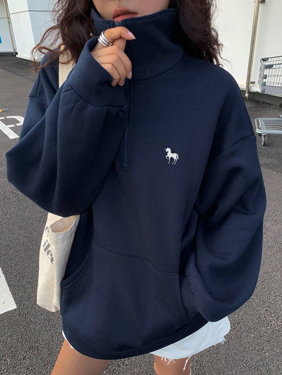 Sweat-shirt à capuche ample doublé thermique - Floorah