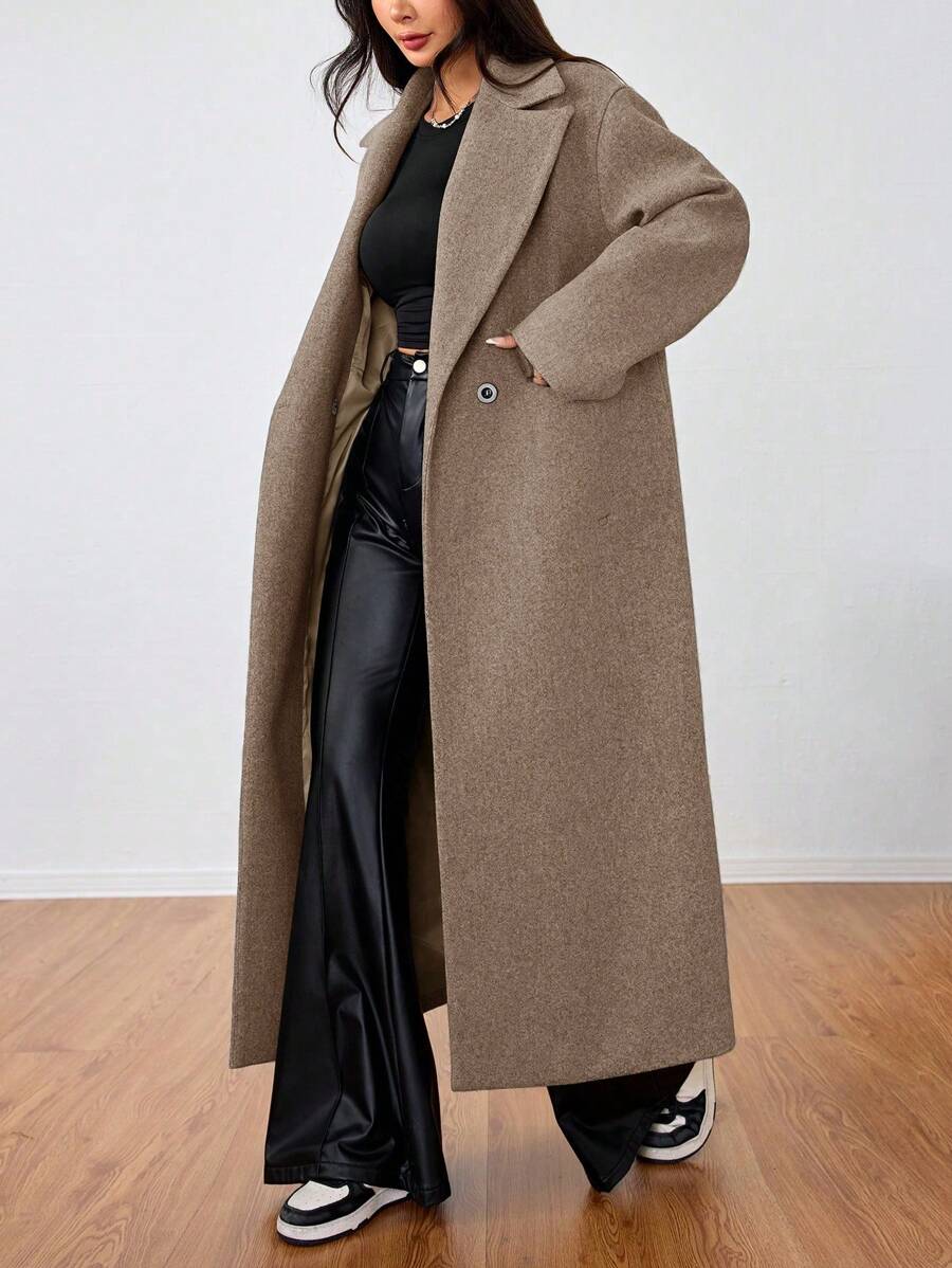 MOOSTA Manteau long décontracté à revers - Floorah