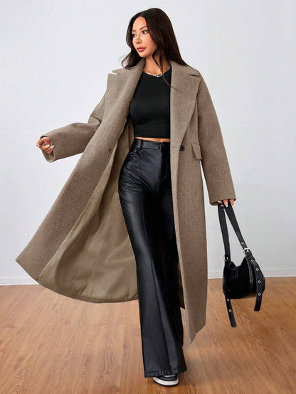 MOOSTA Manteau long décontracté à revers - Floorah