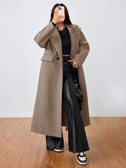 MOOSTA Manteau long décontracté à revers - Floorah