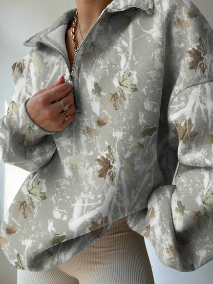 Sweat-shirt ample et décontracté à épaules tombantes - Floorah