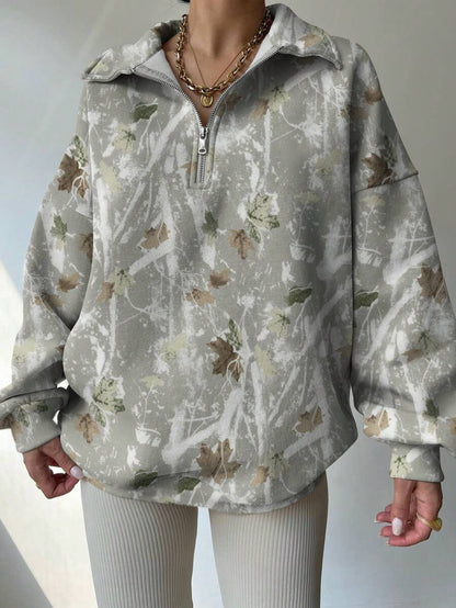 Sweat-shirt ample et décontracté à épaules tombantes - Floorah