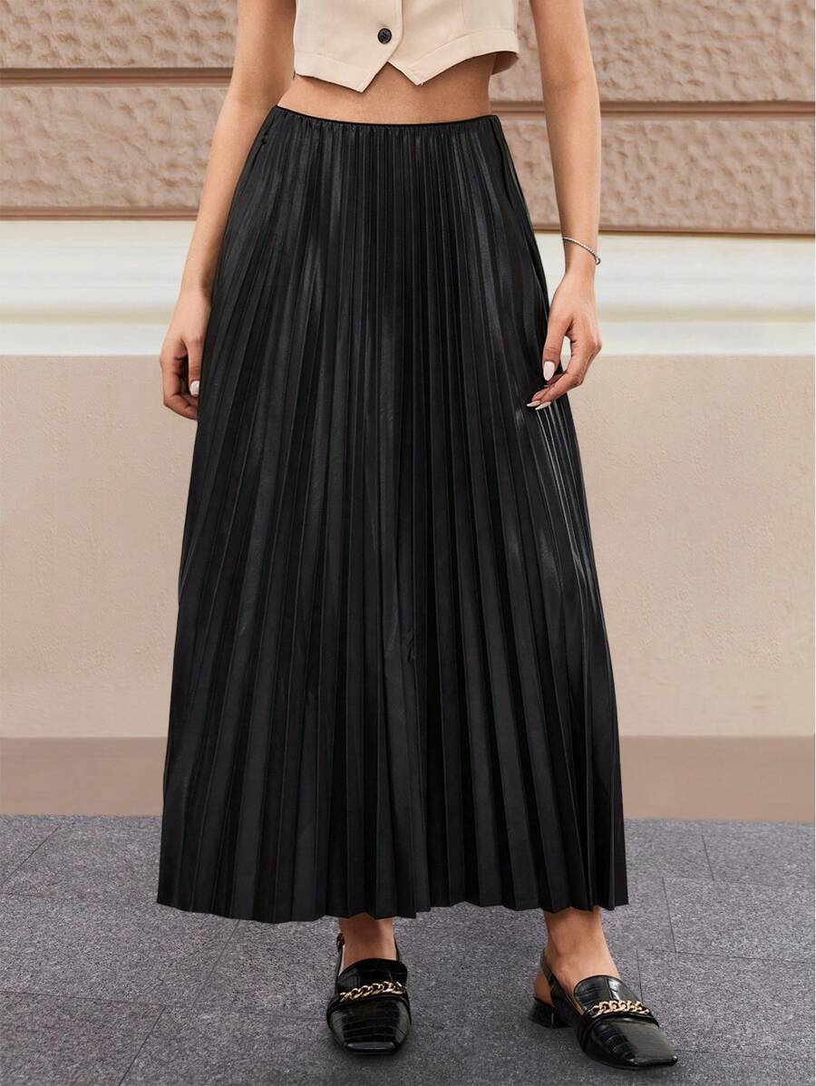 Jupe plissée de couleur unie - Floorah