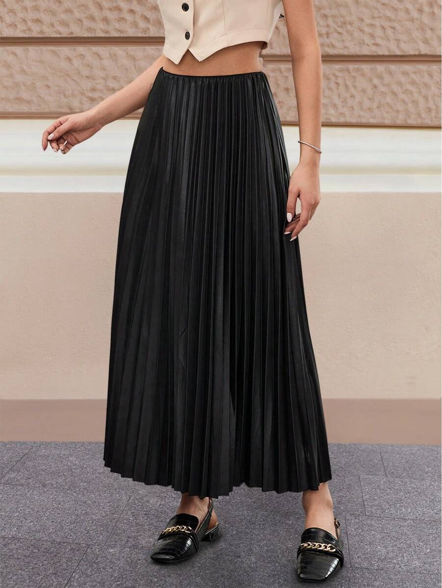 Jupe plissée de couleur unie - Floorah