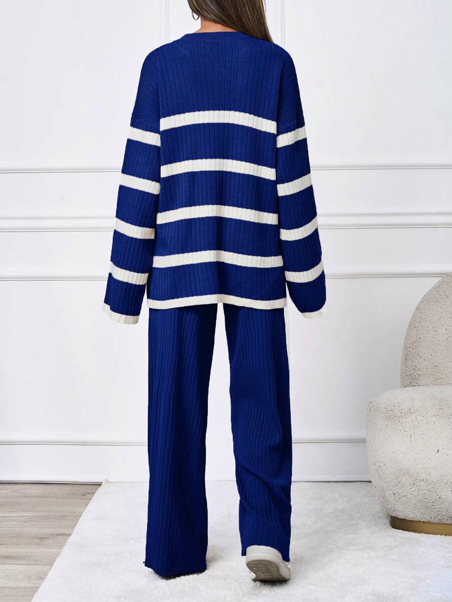 Ensemble tricoté décontracté - Pull et pantalon - Floorah