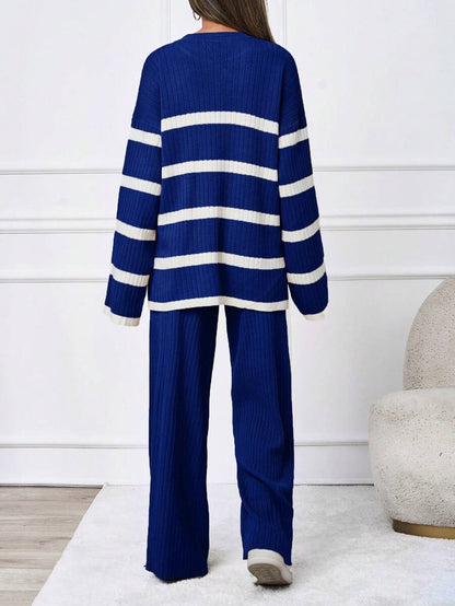 Ensemble tricoté décontracté - Pull et pantalon - Floorah