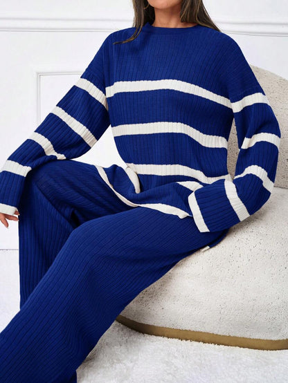 Ensemble tricoté décontracté - Pull et pantalon - Floorah