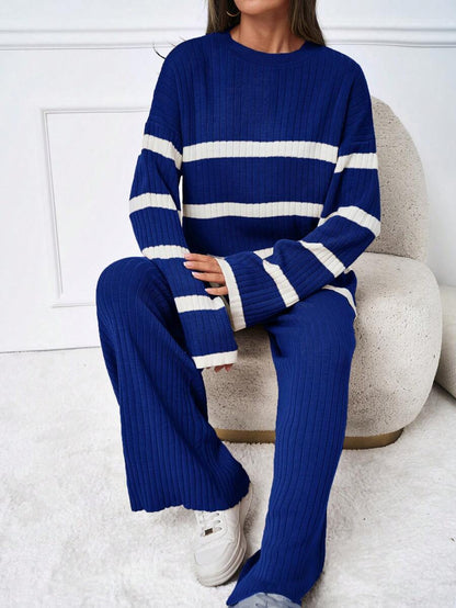 Ensemble tricoté décontracté - Pull et pantalon - Floorah