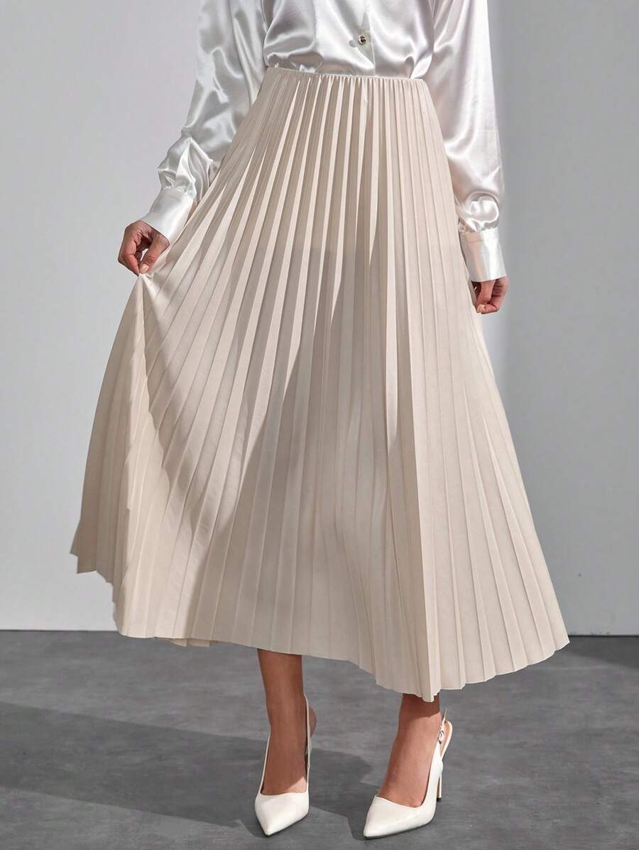 Jupe plissée de couleur unie - Floorah