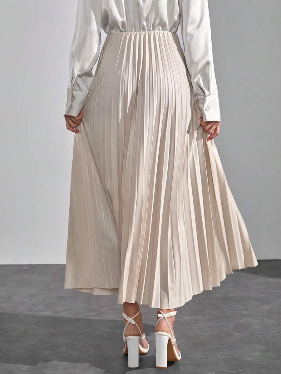 Jupe plissée de couleur unie - Floorah