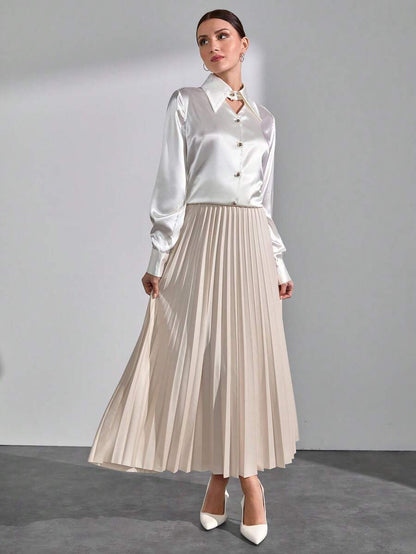 Jupe plissée de couleur unie - Floorah