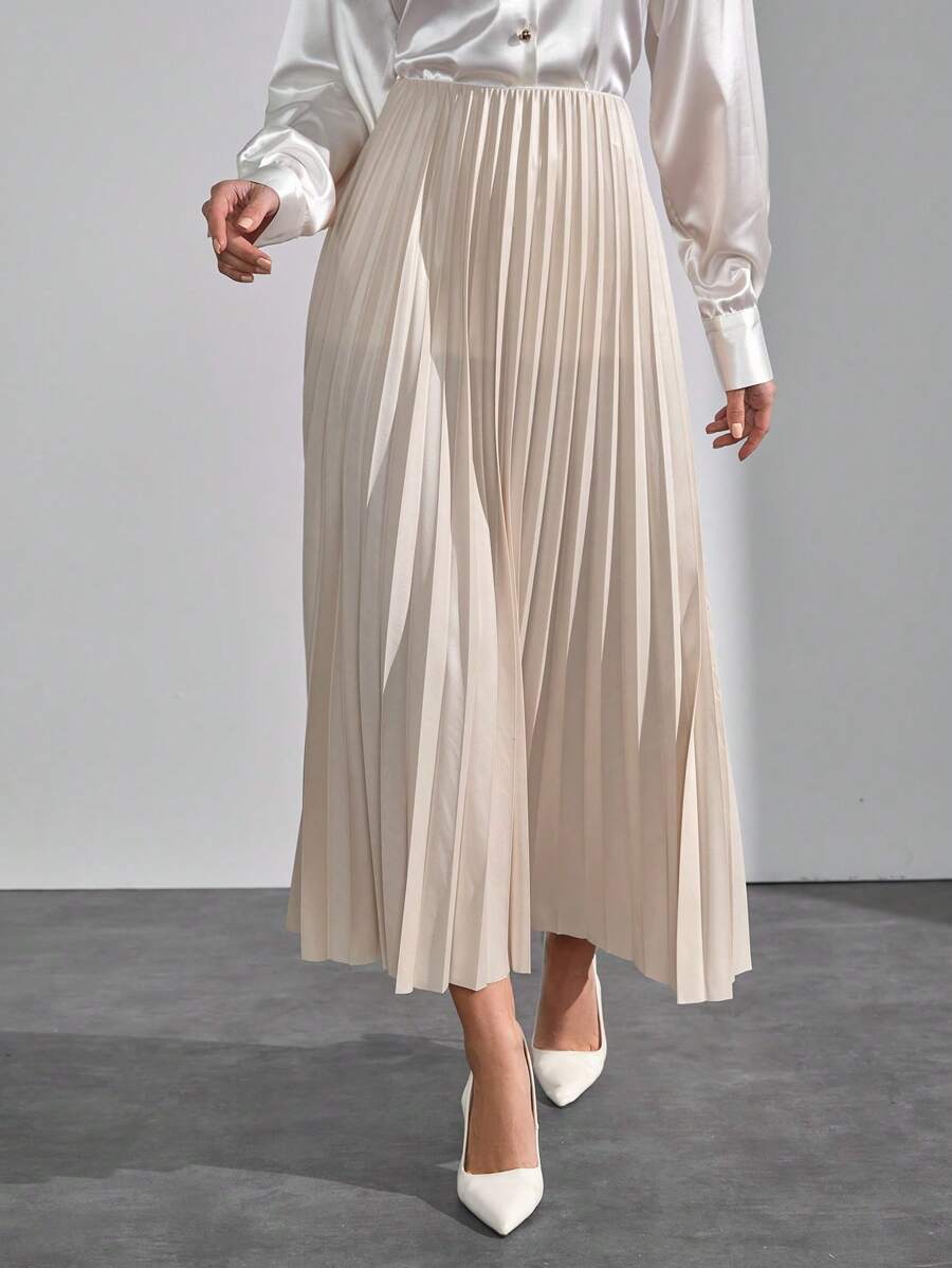 Jupe plissée de couleur unie - Floorah