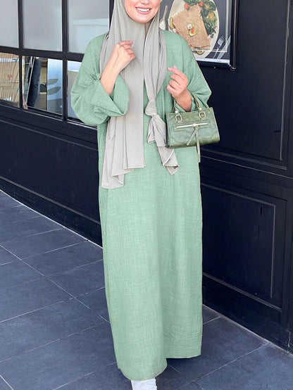 Robe longue ajustée élégante, Kaftan modeste - Floorah