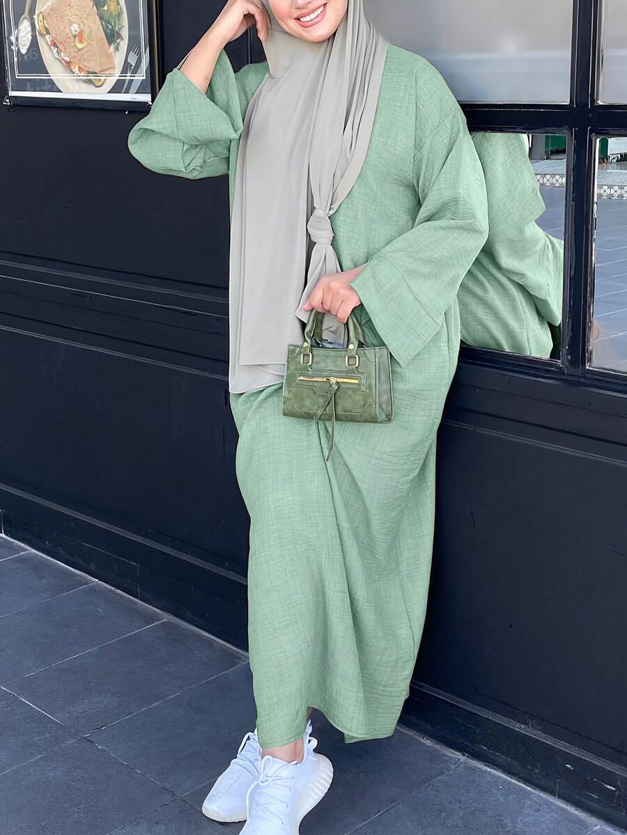 Robe longue ajustée élégante, Kaftan modeste - Floorah