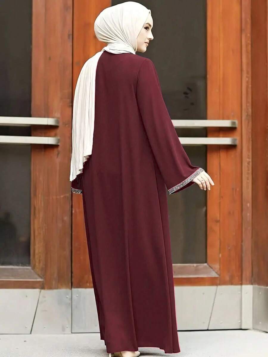 Abaya ample et longue de couleur unie - Floorah