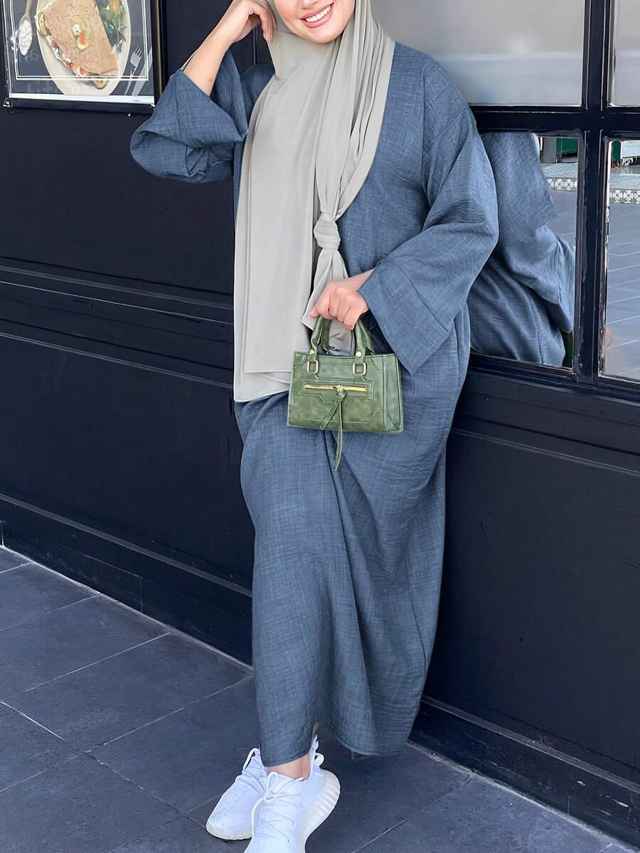 Robe longue ajustée élégante, Kaftan modeste - Floorah