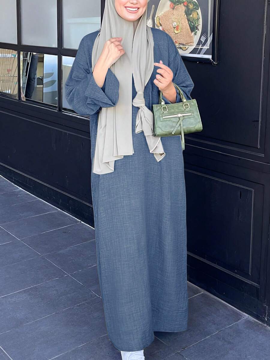 Robe longue ajustée élégante, Kaftan modeste - Floorah