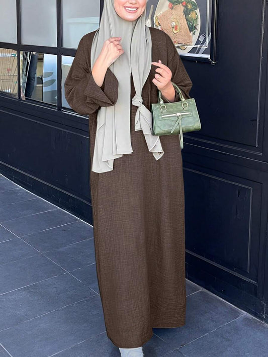 Robe longue ajustée élégante, Kaftan modeste - Floorah